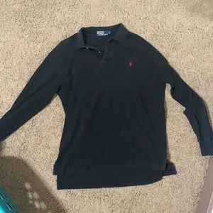 Black Polo collared long sleeve